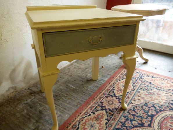 Bedside tables in Cream and Duck Egg Blue
