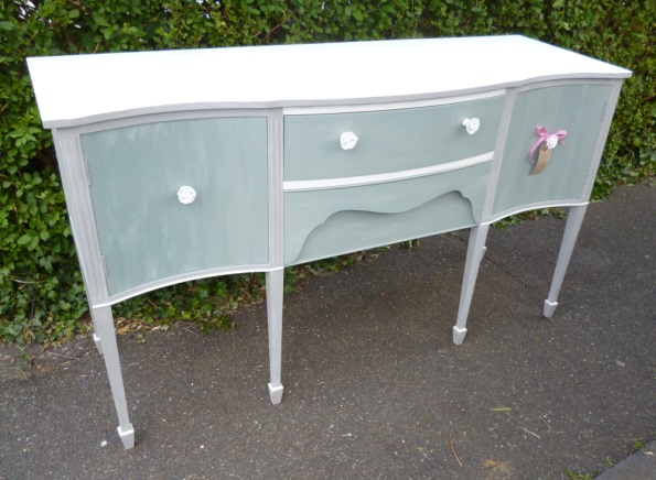 Sideboard in Annie Sloan Paris Grey and Duck Egg Blue