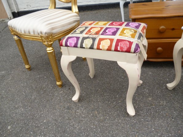 Red First Class dressing table stool

